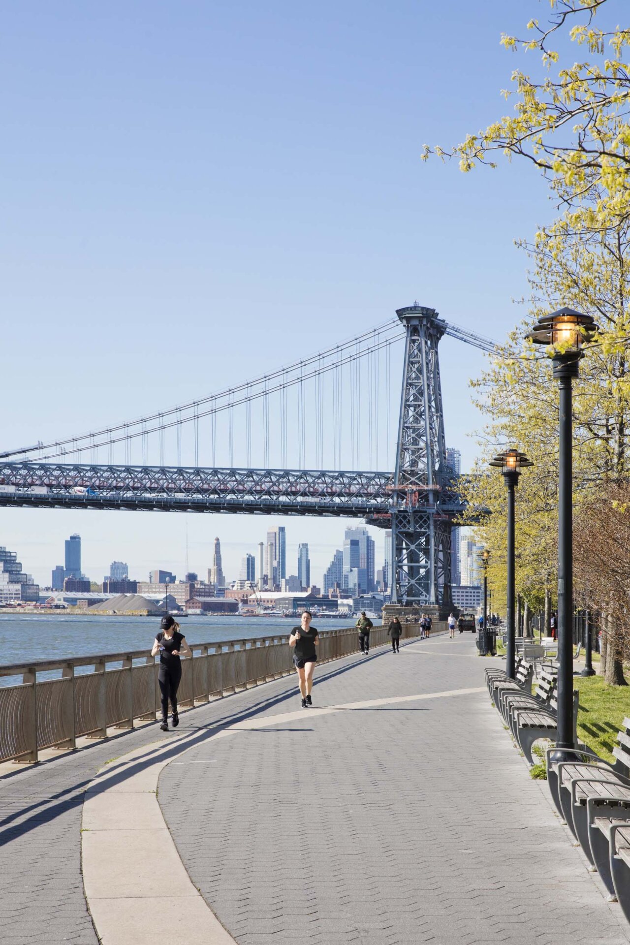 jogging along the East river pathway